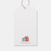 Modern Kerst Merry & Bright  Cadeaulabel (Achterkant)