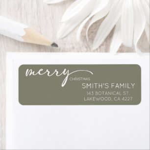 Modern Kerst Retouradres Label