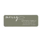 Modern Kerst Retouradres Label (Voorkant)