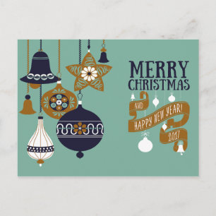 Modern Kerst Wenskaart Feestdagenkaart