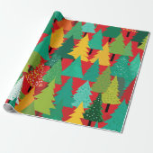 Modern kerstboom abstract inpakpapier (Uitgerold)