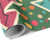 Modern kerstboom inpakpapier in patroon (Rol Hoek)