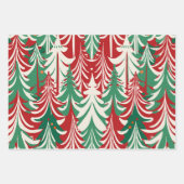 Modern kerstboom inpakpapier met patroon vel (Voorkant 3)