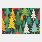 Modern kerstboom patroon inpakpapier (Voorkant)