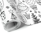 Modern kerstboompatroon cadeaupapier (Rol Hoek)