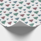 Modern kerstboompatroon cadeaupapier (Hoek)