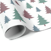 Modern kerstboompatroon cadeaupapier (Rol Hoek)