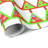 Modern kerstboompatroon cadeaupapier (Rol Hoek)