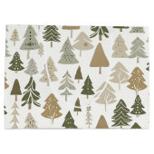 Modern kerstboompatroon groot cadeauzakje (Achterkant)