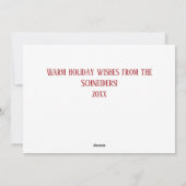 Modern kerstboompatroon in het bos feestdagenkaart (Achterkant)