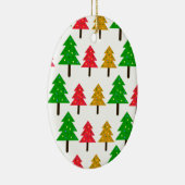 Modern kerstboompatroon keramisch ornament (Rechts)