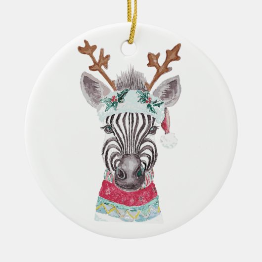 Modern kerstcadeau idee keramisch ornament (Voorkant)