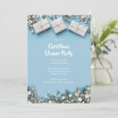 Modern kerstdiner eenvoudig kaart (Staand voorkant)