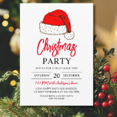 Modern kerstdiner feest kerstfeest kaart