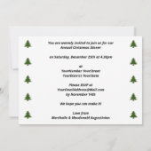 Modern kerstdiner kaart (Achterkant)