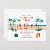 Modern kerstfeest in juli briefkaart (Voorkant / Achterkant)