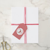 Modern Kerstfeest Rendieren met Ornamenten Cadeaulabel (Met Touw)