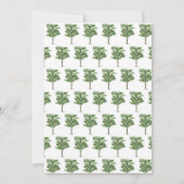 Modern kerstfeest tropische palmboom kaart (Achterkant)