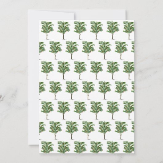 Modern kerstfeest tropische palmboom kaart (Achterkant)