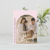 Modern Kerstfoto Feestdagenkaart (Staand voorkant)