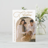 Modern Kerstfoto Feestdagenkaart (Staand voorkant)