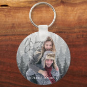 Modern kerstfotoscript voor Merry Sleutelhanger (Voorkant)