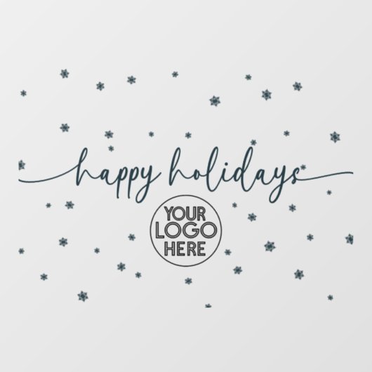 Modern Kerstgroet Zakelijk Logo Sneeuwvlok  Raamsticker (Vel)