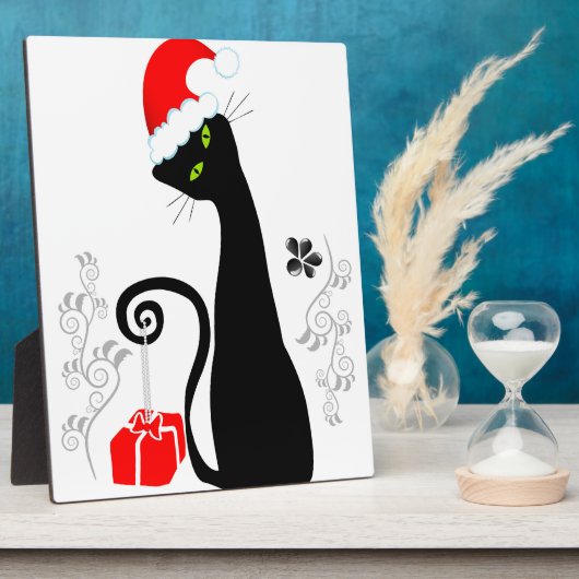 Modern kerstKat Fotoplaat (Zijkant)