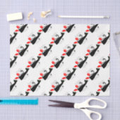 Modern kerstKat in Santa Hats Tissuepapier (Craft)