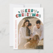 Modern Kerstmis Foto Feestdagenkaart (Voorkant)