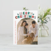 Modern Kerstmis Foto Feestdagenkaart (Staand voorkant)