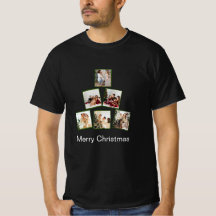 Modern Kerstmis Fotocollage T-shirt