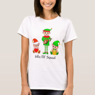 Modern Kerstmis Jolly Elf Squad T-Shirt