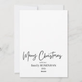 Modern Kerstmis Minimalistisch 3 Foto Collage Feestdagenkaart (Achterkant)