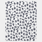 Modern Kerstmis Naadloos Patroon Fleece Deken (Voorkant)