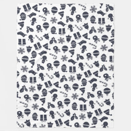 Modern Kerstmis Naadloos Patroon Fleece Deken