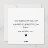 Modern Kerstmis Stijlvol Minimalistisch Script Ele Feestdagenkaart (Achterkant)