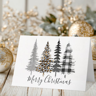 Modern Kerstmis Vakantie Feestdagen Kaart