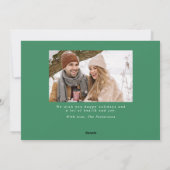 Modern Kerstmis Vet Script JOY Foto Feestdagenkaart (Achterkant)