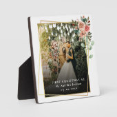 Modern Kerstmis voor Mr & Mrs Bloemstuk Fotoplaat (Voorkant)