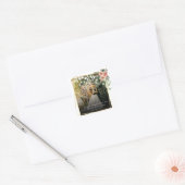 Modern Kerstmis voor Mr & Mrs Bloemstuk  Vierkante Sticker (Envelop)
