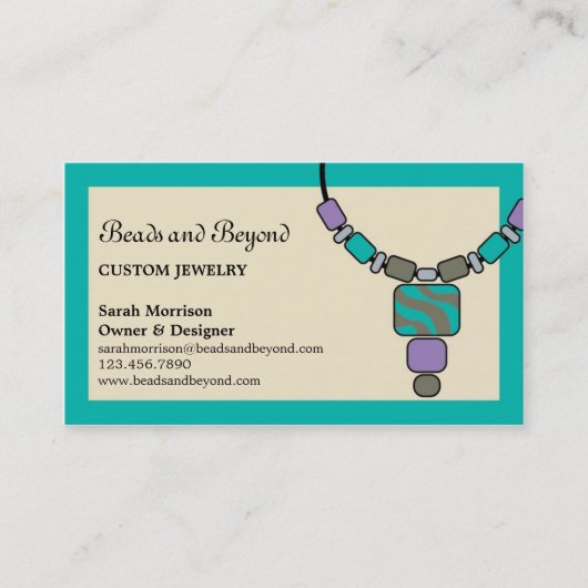 Modern Ketting juwelen Visitekaartje (Voorkant)