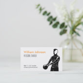 Modern Kettlebell Fit Male Personal Trainer Visitekaartje (Staand voorkant)