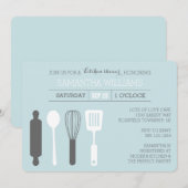 Modern Keuken Vrijgezellenfeest Bord Blauw Grijs W Kaart (Voorkant / Achterkant)