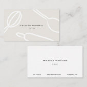 Modern keukengerei licht beige bakker visitekaartje (Voorkant / Achterkant)