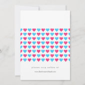 Modern Key met Hearts Wedding Invitation Kaart (Achterkant)