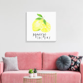 MODERN KITCHEN LEMON PUN CANVAS AFDRUK (Insitu (Woonkamer))