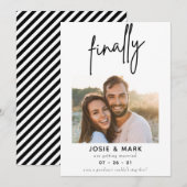 modern klasmanuscript bewaart definitief de foto d save the date (Voorkant / Achterkant)