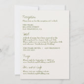 Modern klassevol helder kleurrijk alles in één bru kaart (Achterkant)