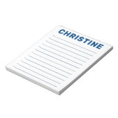 Modern Klassic Bold Navy Blue Kinder Teacher Boy Notitieblok (Gedraaid)